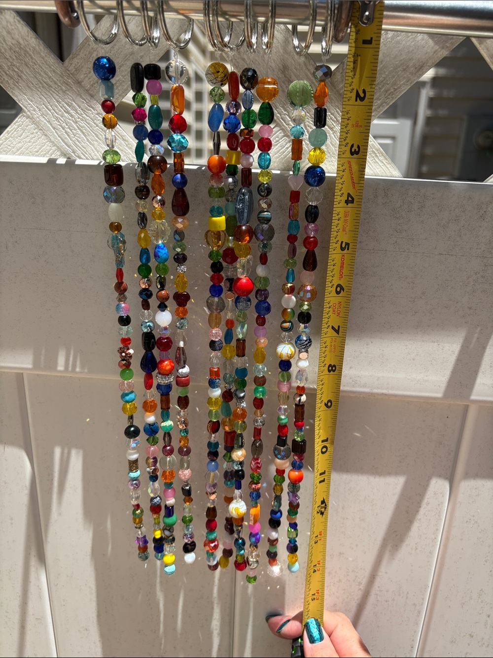 Ten strands 14 inches long made with glass & crystal beads - Picture 3 of 3